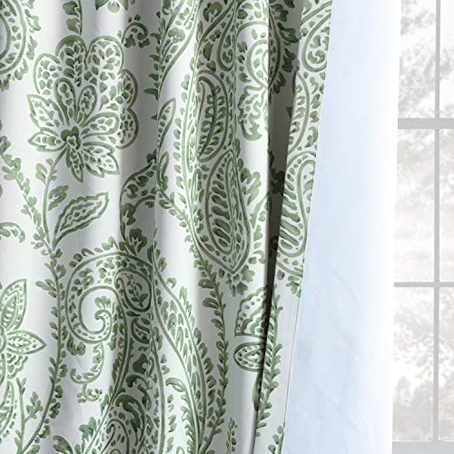 HPD Half Price Drapes Printed Room Darkening Curtains 50 x 63, Tea Time China Blue H354