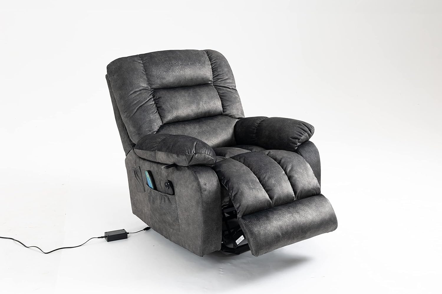 Large Fabric Power Lift Recliner Chair for Elderly with Heat and Massage E672690