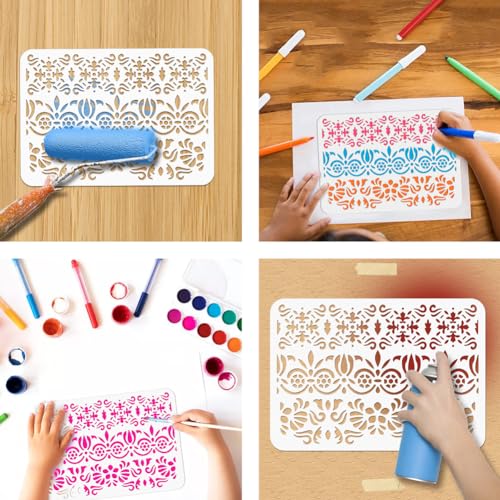 NBEADS Book PET Painting Stencil 11.69x8.27 Inch Reusable Craft Template O665941