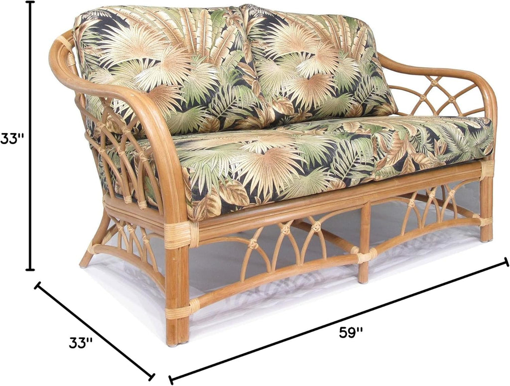 Rattan Loveseat (#1731H-BC) D5738
