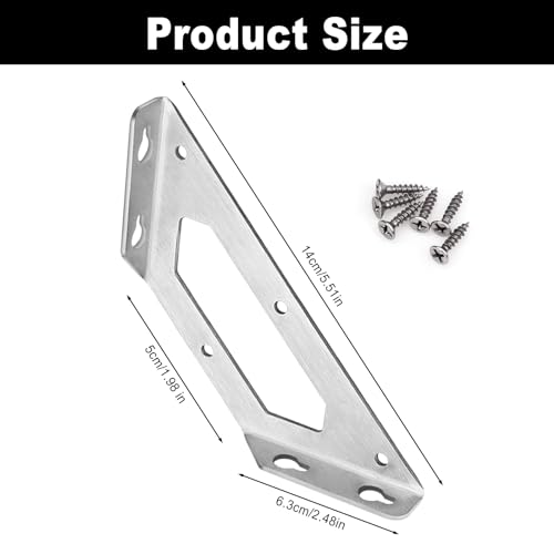 12PCS Stainless Steel Furniture Corner Connector with 72 Screws D825