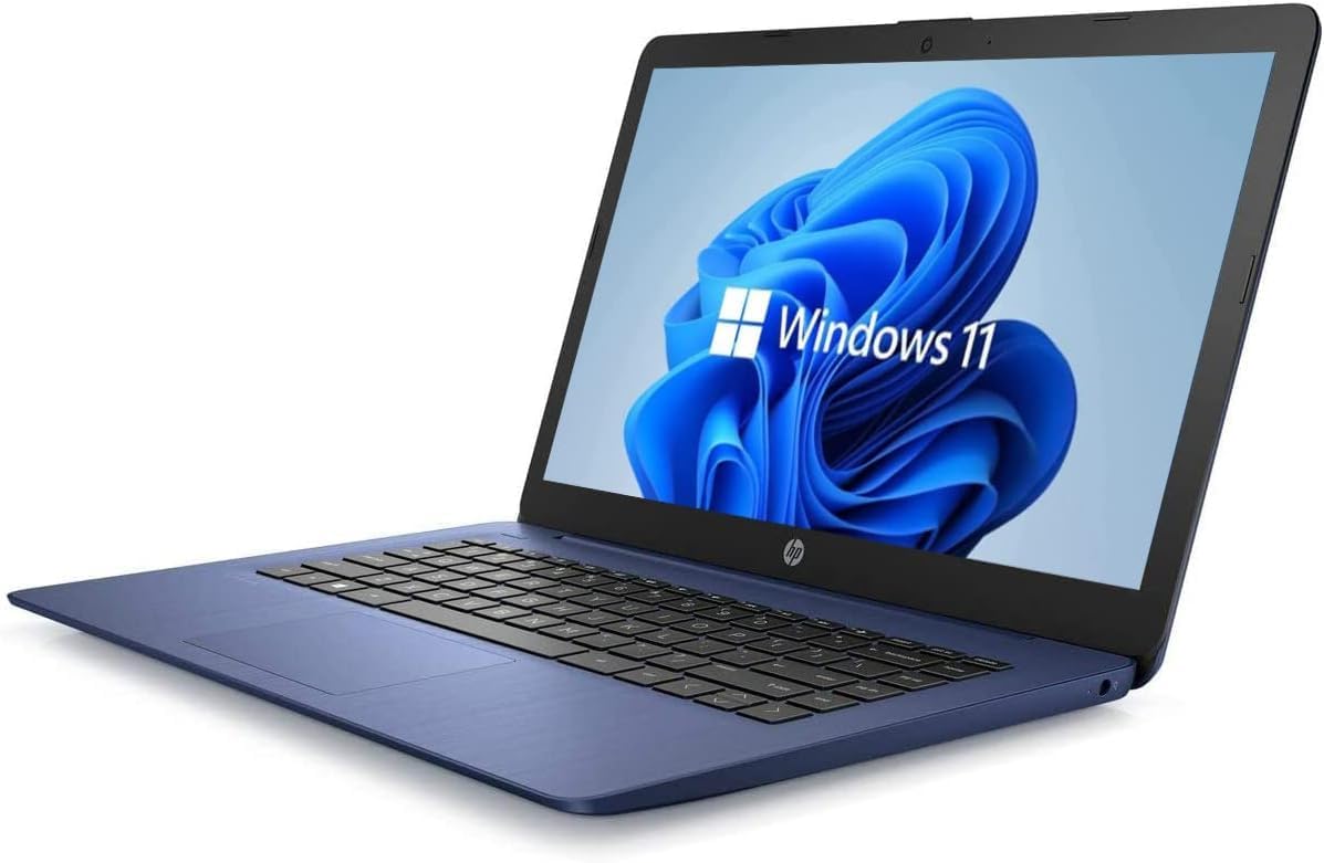 HP 14" HD Touchscreen Laptop, Windows 11, Intel Celeron, 4GB RAM, 64GB SSD, Renewed O1944