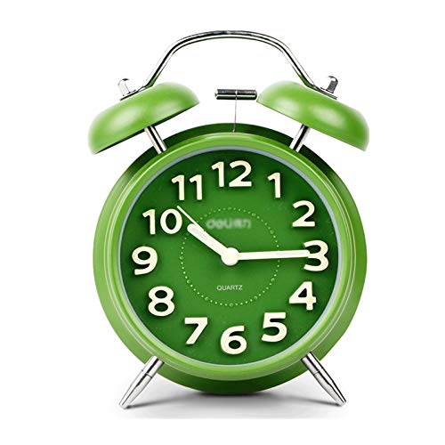 Desk Clock Fashion Creative Lovable Lazy People Alarm Clock Silent Night Light Children's Alarm Clock Simply Design for Bedroon, Bedside, Desk Alarm Clock for Bedroom(Green)