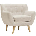 Modway Remark Mid-Century Modern Loveseat With Upholstered Fabric In Teal