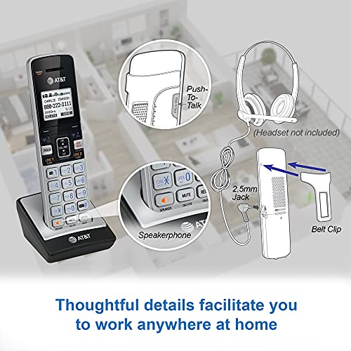 AT&T TL86103 2-Line Corded/Cordless Phone for Small Business with Answering Machine Q761502