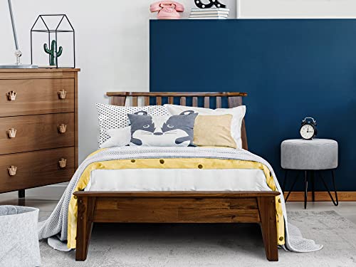 Acacia Kaylin Bed Frame Queen Size Solid Wood Platform Bed with Headboard, Mocha H4572