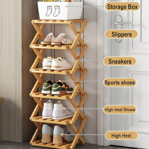 Walnut Color 2-Layer Shoe Rack Organizer P728762