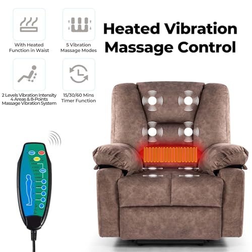 Power Lift Recliner Chair for Elderly with Massage and Heat, Black A65246