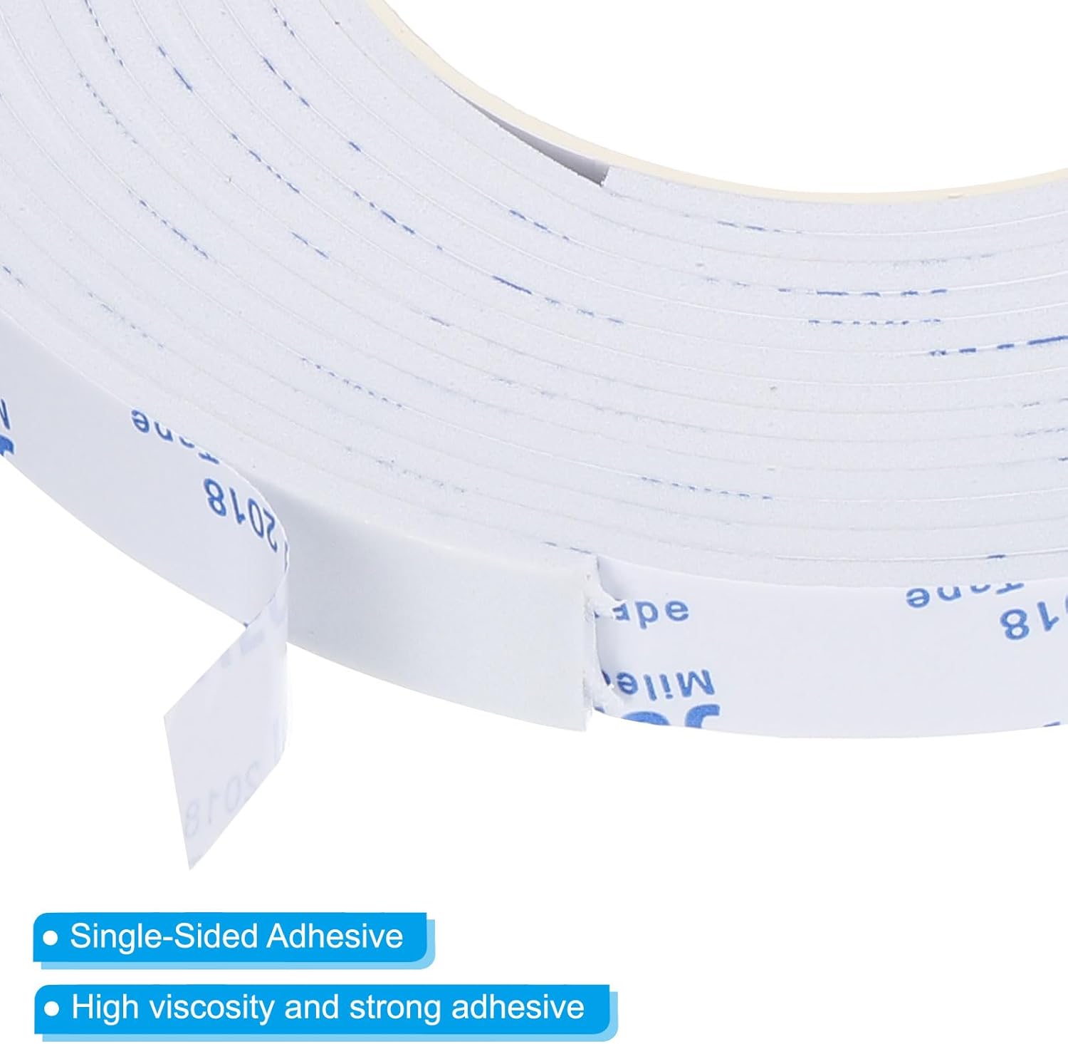 PATIKIL 5m Sealing Foam Tape, 15mm Wide 3mm Thick, White J588747