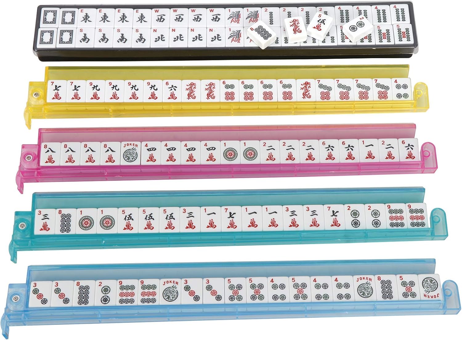 American Mahjong 166 Tiles Mah Jongg Set with Soft Burgundy Bag H84610