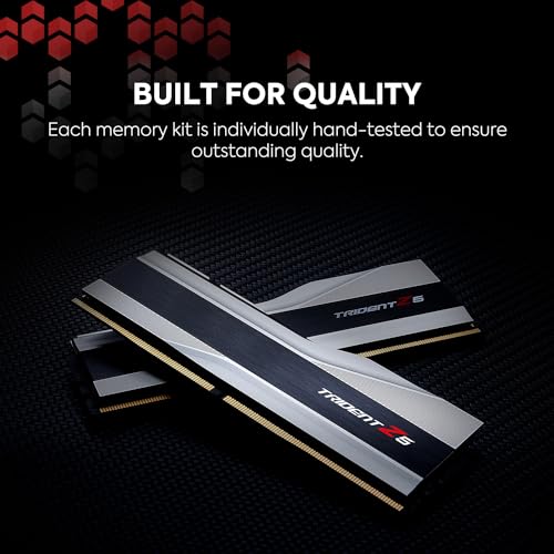 G.SKILL Trident Z5 DDR5 RAM 32GB (2x16GB) 6000MT/s CL36 Desktop Memory - Metallic Silver U774