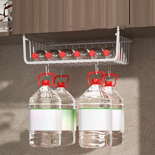 Under Shelf Wire Basket Hanging Storage for Kitchen Large Black M52772