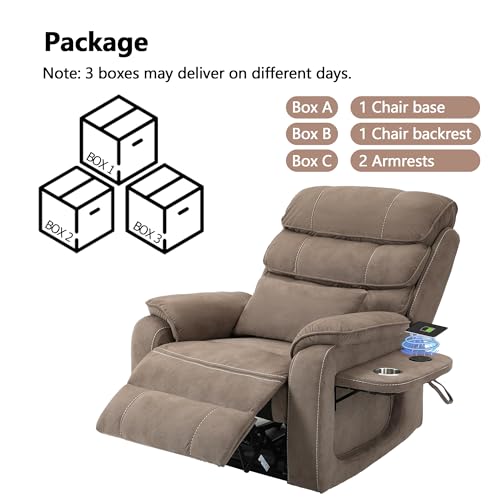 Power Lift Recliner Chair for Elderly Adults with Massage Heat, 400 LBS W51422