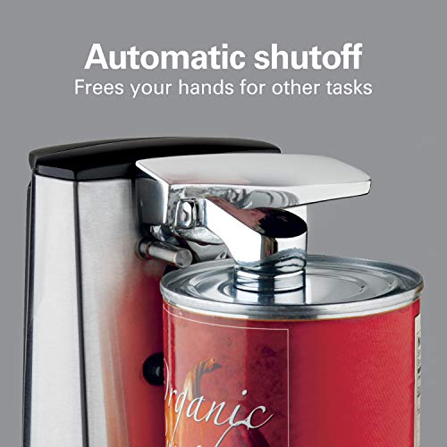 Hamilton Beach Electric Automatic Can Opener with Knife Sharpener, Stainless Steel P36042