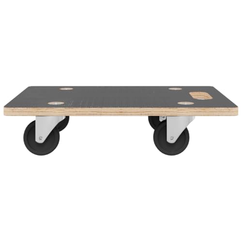 vidaXL Dolly Trolleys Set of 2, Rectangular, Anti-Slip, Grey N1830