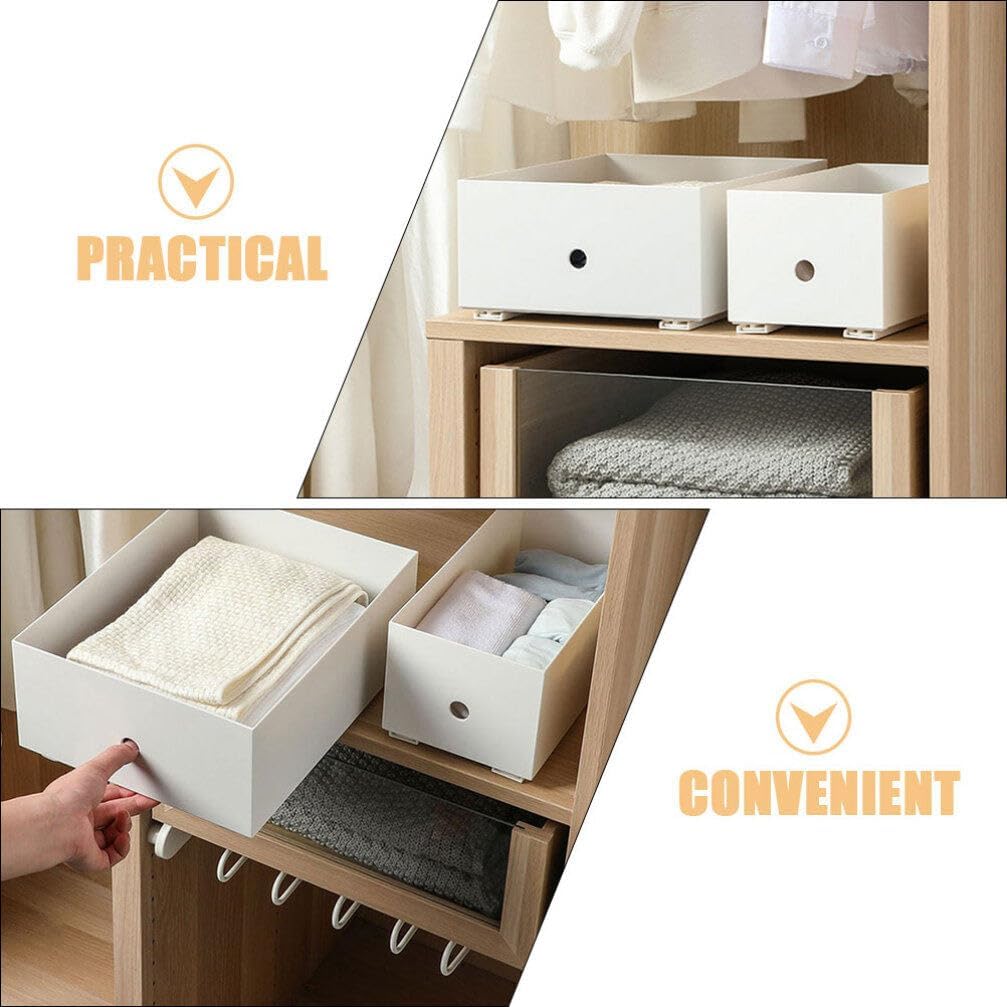 Housoutil Drawer Slides, 4Pcs Screw-On Plastic Drawer Rails Guide Rails V540