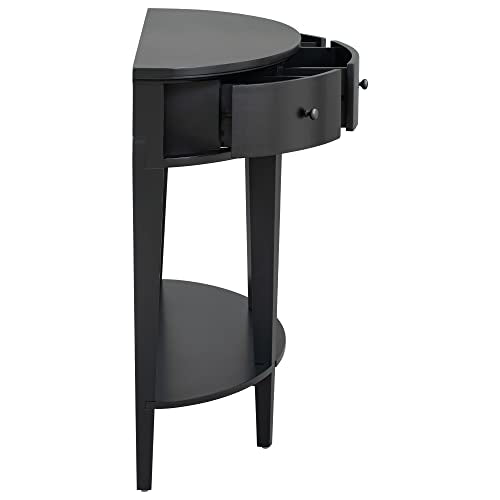 Half Moon Entryway Table with 3 Drawers and Shelf G867511