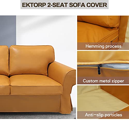 EKTORP Sofa Cover 3 Seat (86in) for IKEA Ektorp Sofa, Linen Slipcover J857440