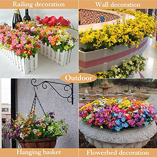 Purple Daisy Artificial Flowers for Outdoors UV Resistant R3711