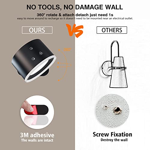 Koopala LED Wall Sconces, Rechargeable Battery Operated Cordless Wall Light Q2090