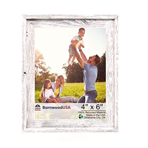 BARNWOODUSA | Farmhouse Style Rustic 16x20 Picture Frame | Signature Molding | 100% Reclaimed Wood | Rustic | Natural Weathered Gray