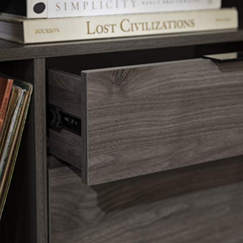 Walker Edison Modern Wood Nightstand with Drawer and Shelf, 25 Inch, Slate Grey V68603