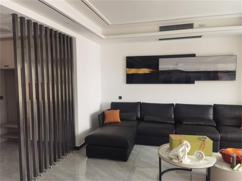 Wood Slat Room Divider Floor to Ceiling Privacy Screen K8892