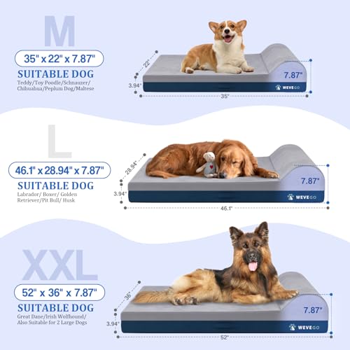 Orthopedic Gel Memory Foam Dog Bed with Removable Cover, Large Size O660277