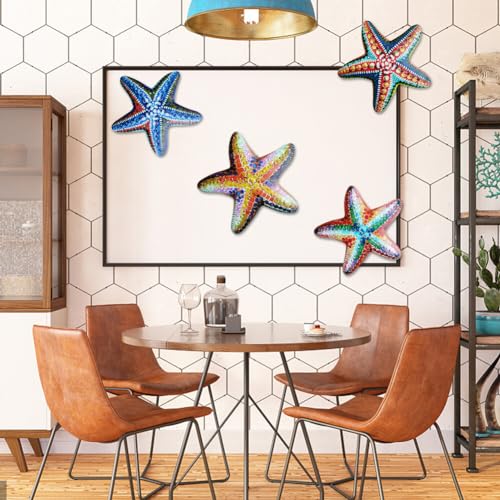 Starfish Sea Life Nautical Wall Decor Iron Ocean Star Ornament (Peach) H12249