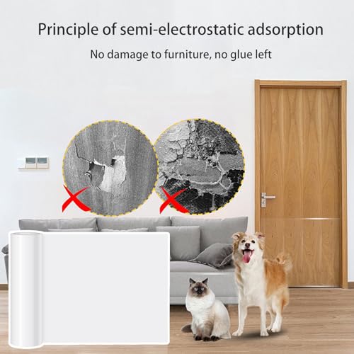 Cat Scratch Furniture Protector, Transparent Sticky Couch Guard C715