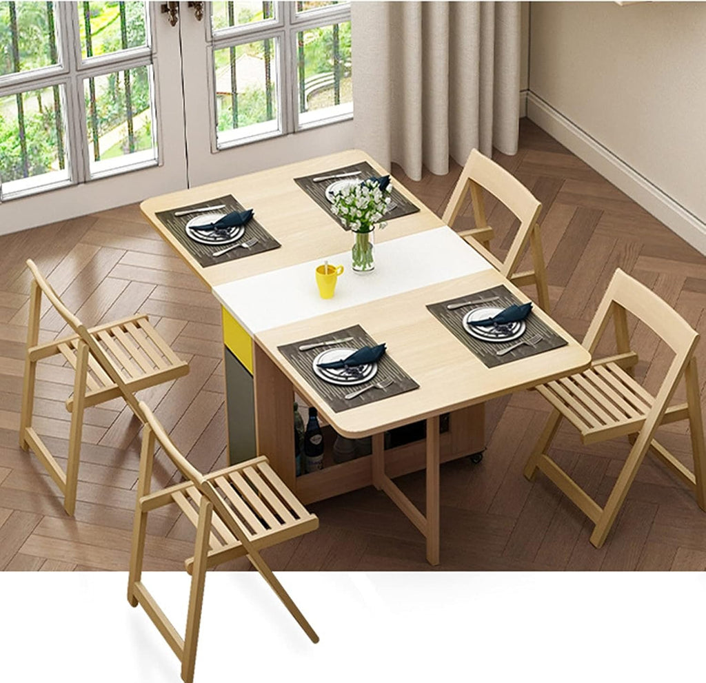 Extendable Solid Wood Drop Leaf Dining Table (1.2m) M79486