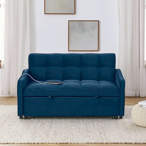 Convertible Sofa Bed 3 in 1 Lounge Chair Sleeper with Adjustable Backrest C337