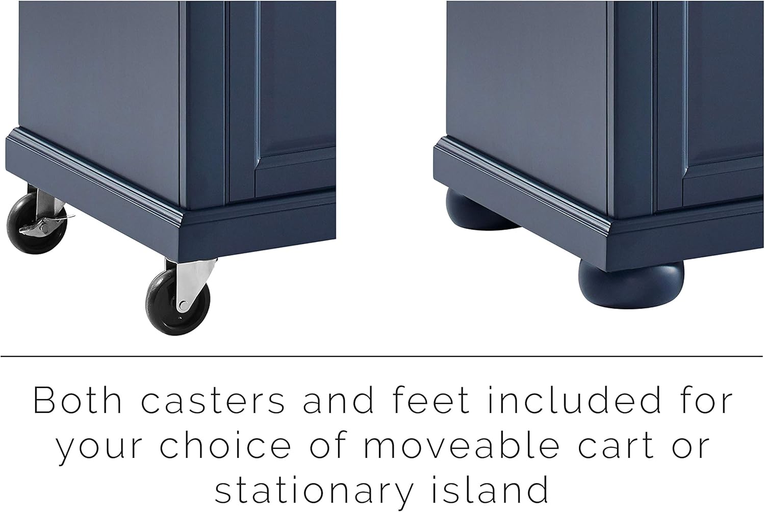 Crosley Furniture Madison Kitchen Island with Butcher Block Top, Navy P658070