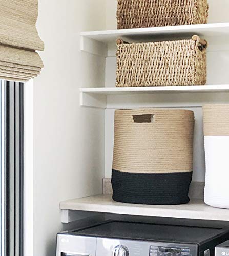 Large Cotton Storage Basket for Living Room Laundry Hamper A915