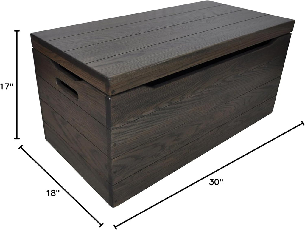 Amish Wooden Storage Chest with Anti-Slam Hinges - Oak I75104