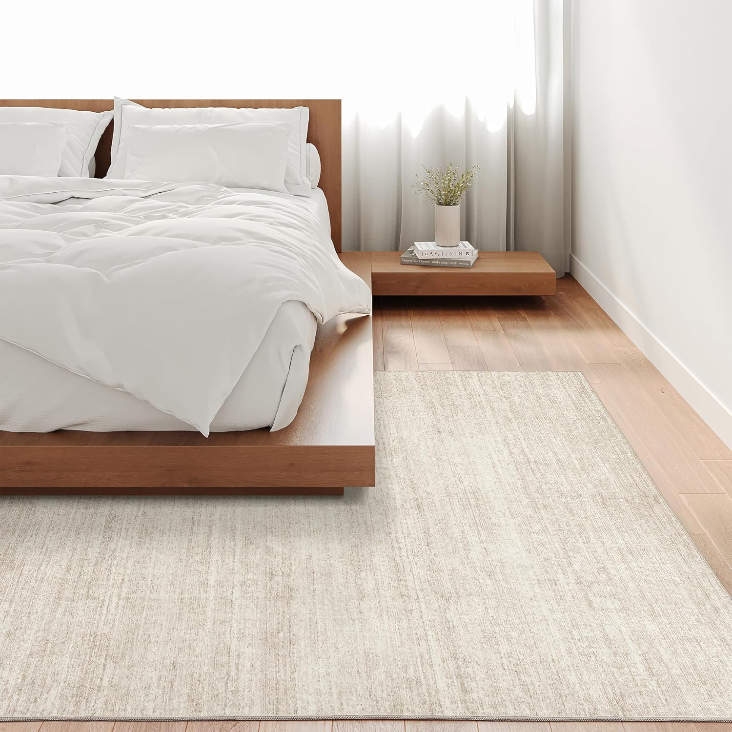 Valenrug Washable Area Rug 5x7 Beige O165222