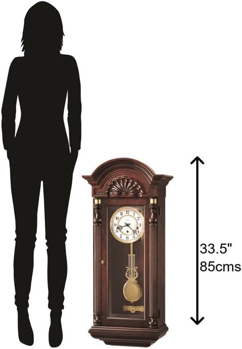 Howard Miller Jennison Wall Clock 612-221 Vintage Mahogany Finish T8891
