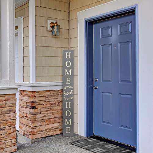 Tall Outdoor Welcome Sign for Porch, Modern Farmhouse Wooden Decor (Brown) B399