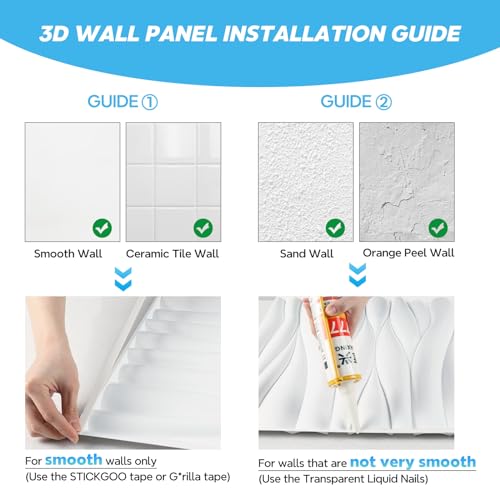 STICKGOO 3D Wall Panels for Interior Wall Decor, Walnut Textured Wave Design, 12 Pack 19.7''x19.7'' M729318