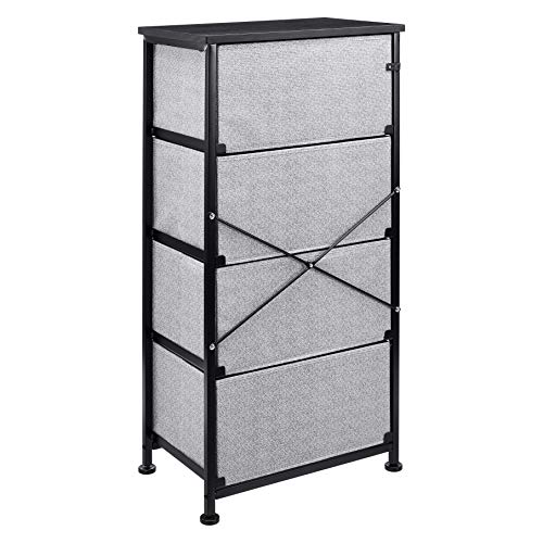 Amazon Basics Fabric 4-Drawer Storage Organizer Unit, White C6684