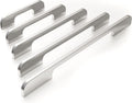 Kitchen Cabinet Furniture and Drawer Hardware Pulls Solid Aluminum Handles Extra Modern Silver Pack of 10,15,20,25,30,35,40,45,50 (6 5/16'' Hole Center, 45 Pack)