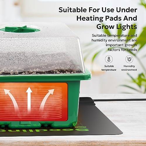 MIXC 10 Packs Seed Starter Tray with Humidity Dome, 120 Cells Plant Germination Kit I98172