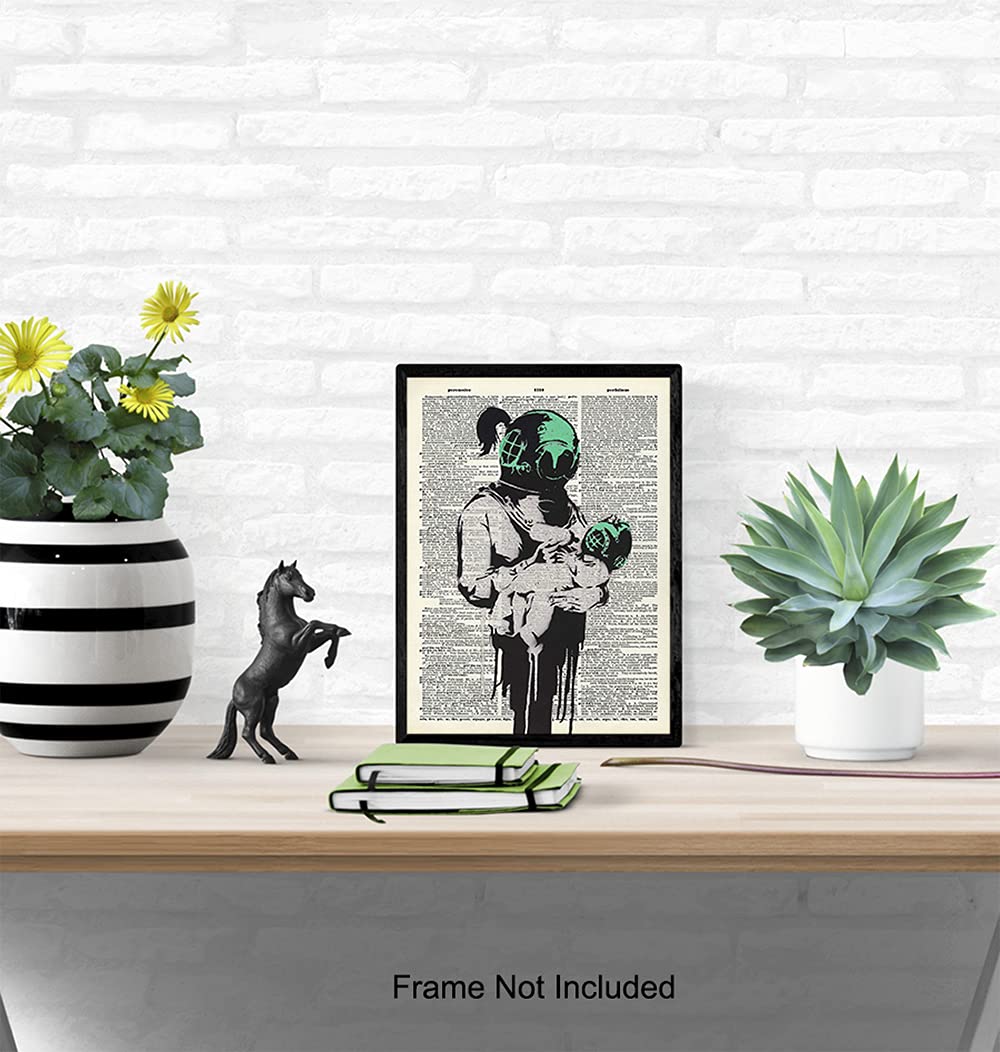 Banksy Wall Art & Decor - Banksy Poster 8x10 - Graffiti Street Art for Home, Living Room, Bedroom H32308