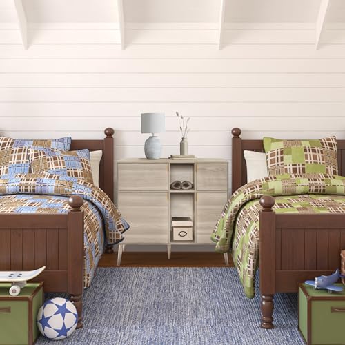 Storage Cabinet with 4 Doors and 3 Open Shelves E850554