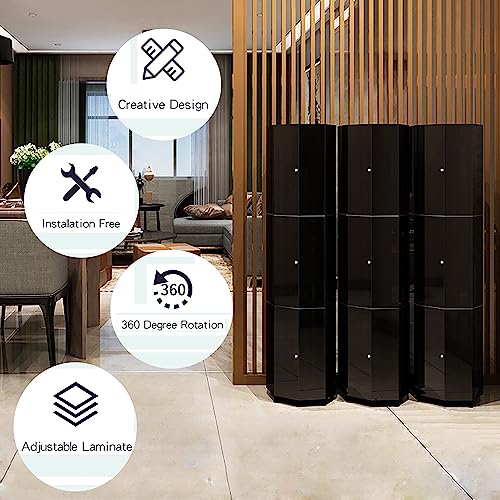 Rotating Shoe Rack Tower 360° Shoe Organizer Storage E554643