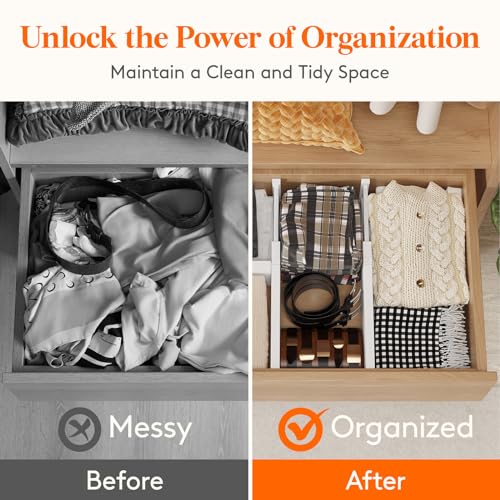 Lifewit 8 Pack Adjustable Drawer Dividers 5" High T2285