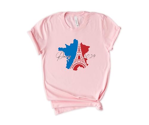 Eiffel Tower Olympic Games Shirt, France 2024 T-shirt, V-Neck T3332
