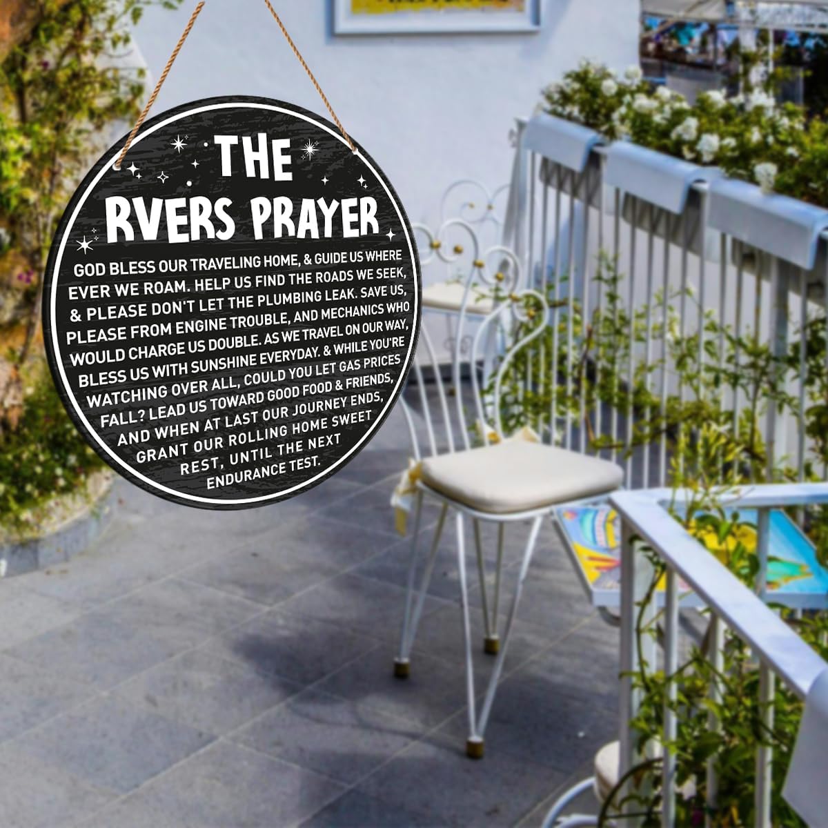 The RVers Prayer Camping Wall Decor Sign for Camper RV K871520
