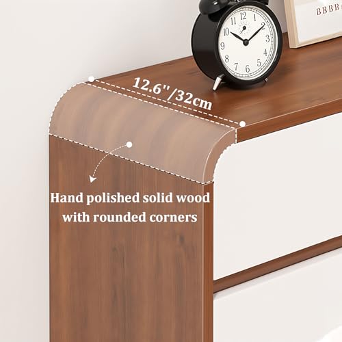 Wooden Shoe Cabinet with Drawers and Adjustable Shelves, 5 Tier, Brown-white G468017