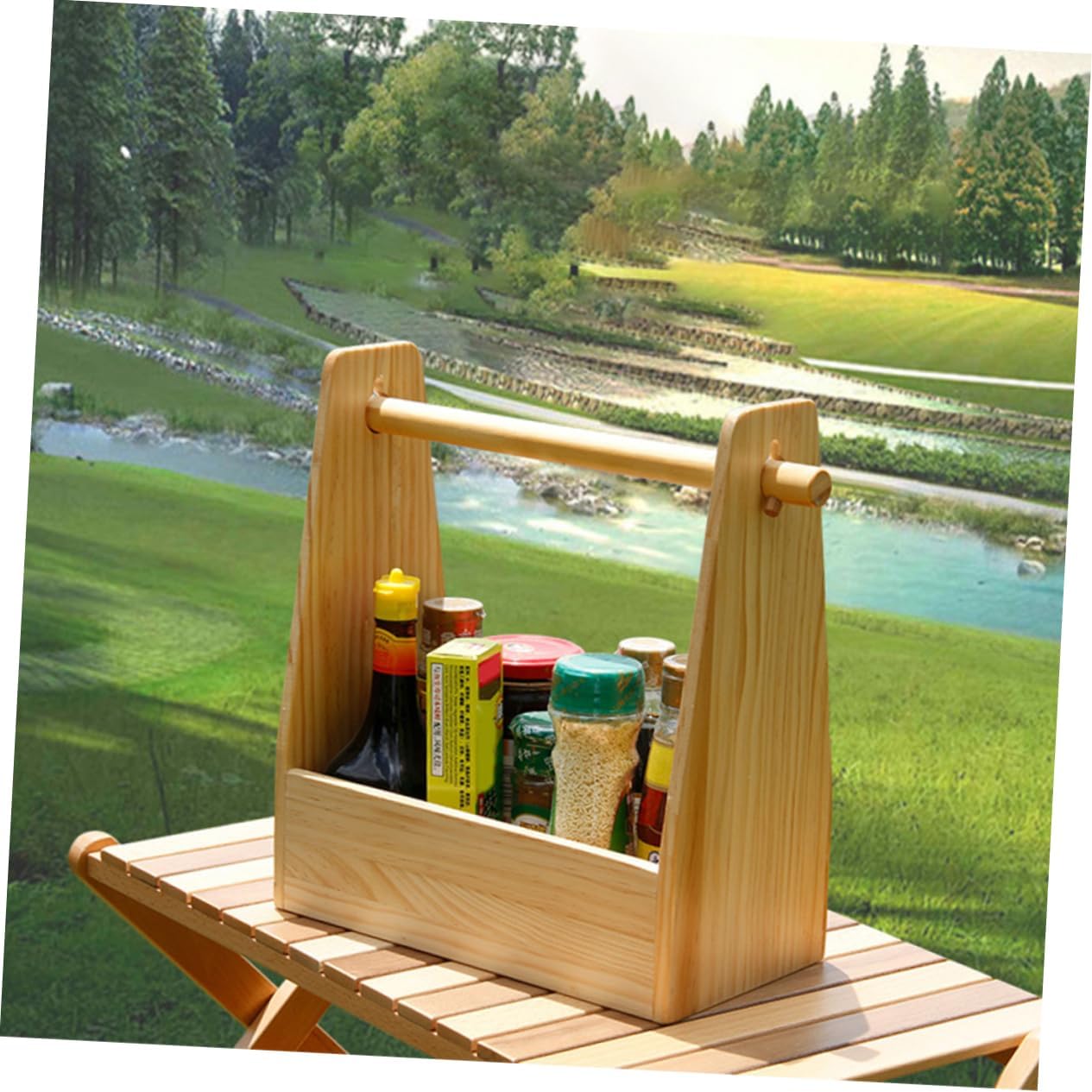 Toddmomy Camping Storage Box with Handle for Kids Picnic Outdoor O65707